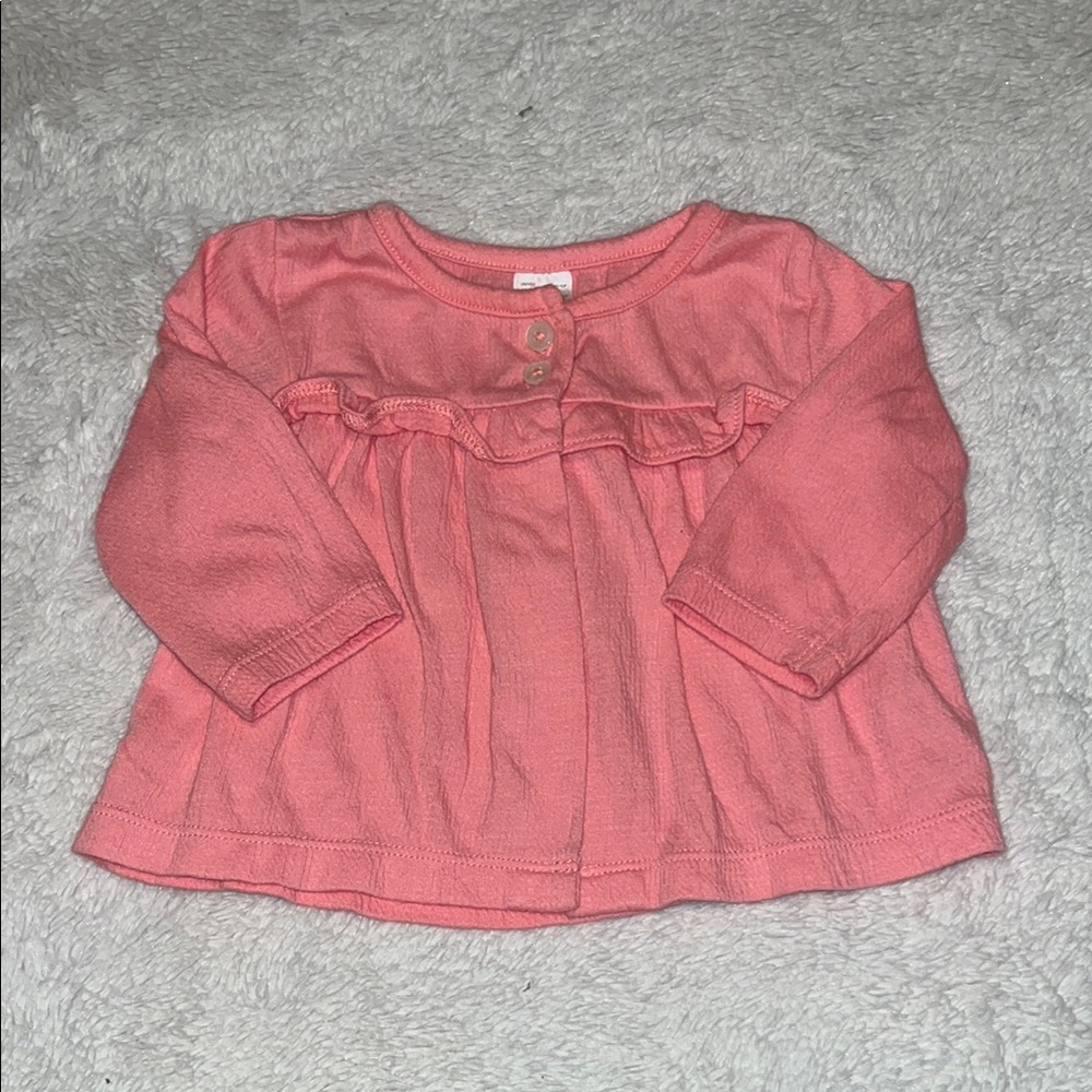 Carter's Pink Long Sleeve Top 3 months buttons